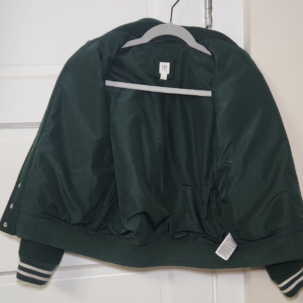 GAP Kids Dark Green Varsity Jacket - Picture 5 of 5